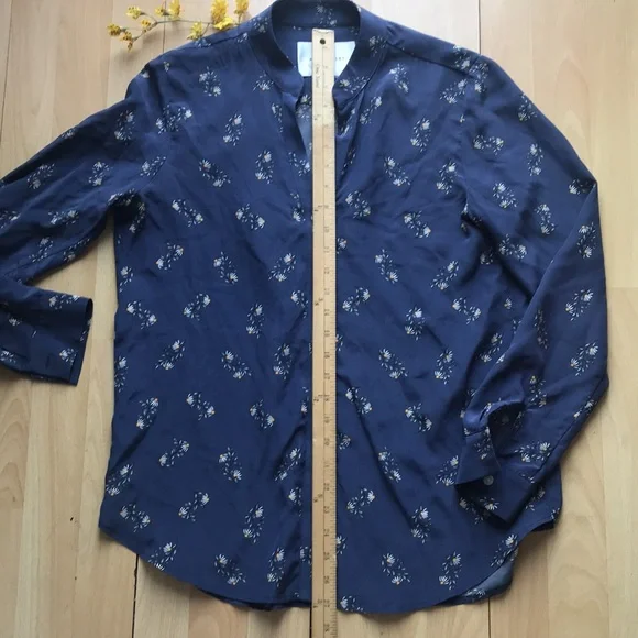 Amour Vert Silk Kaya Long Sleeve Blouse - Picture 5 of 8